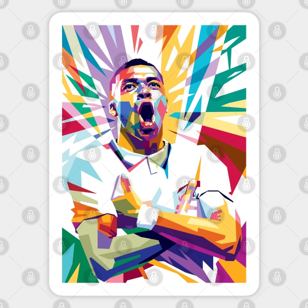 Kylian Mbappe illustration Sticker by RJWLTG